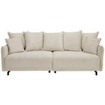 BIGSOFA in Cord Naturfarben  - Schwarz/Naturfarben, Design, Textil/Metall (226/91/103cm) - Carryhome