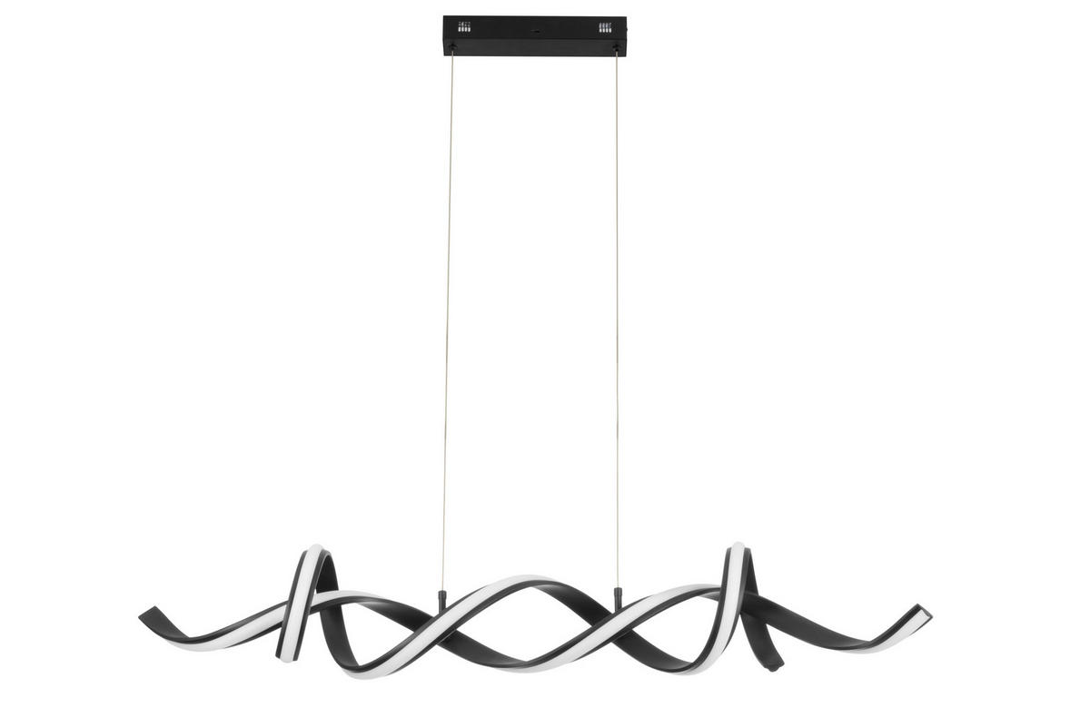 LED-HÄNGELEUCHTE Bracknell 120/22/120 cm   - Schwarz, Design, Kunststoff/Metall (120/22/120cm) - Novel