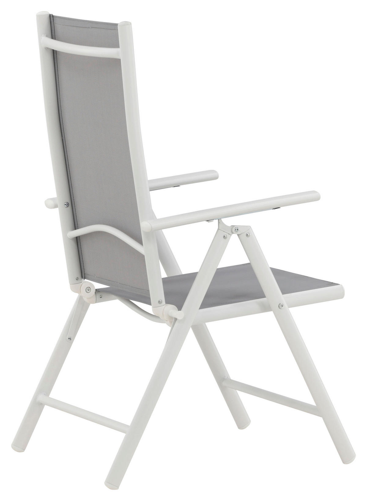UTESTOLAR SET i metall, textil grå, vit  - vit/grå, Klassisk, metall/textil (55/108/62cm) - Gardenson