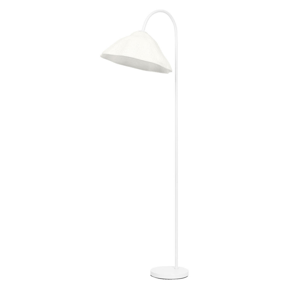 STEHLEUCHTE 39,6/56,8/153 cm    - Weiß, Design, Papier/Metall (39,6/56,8/153cm) - Osram