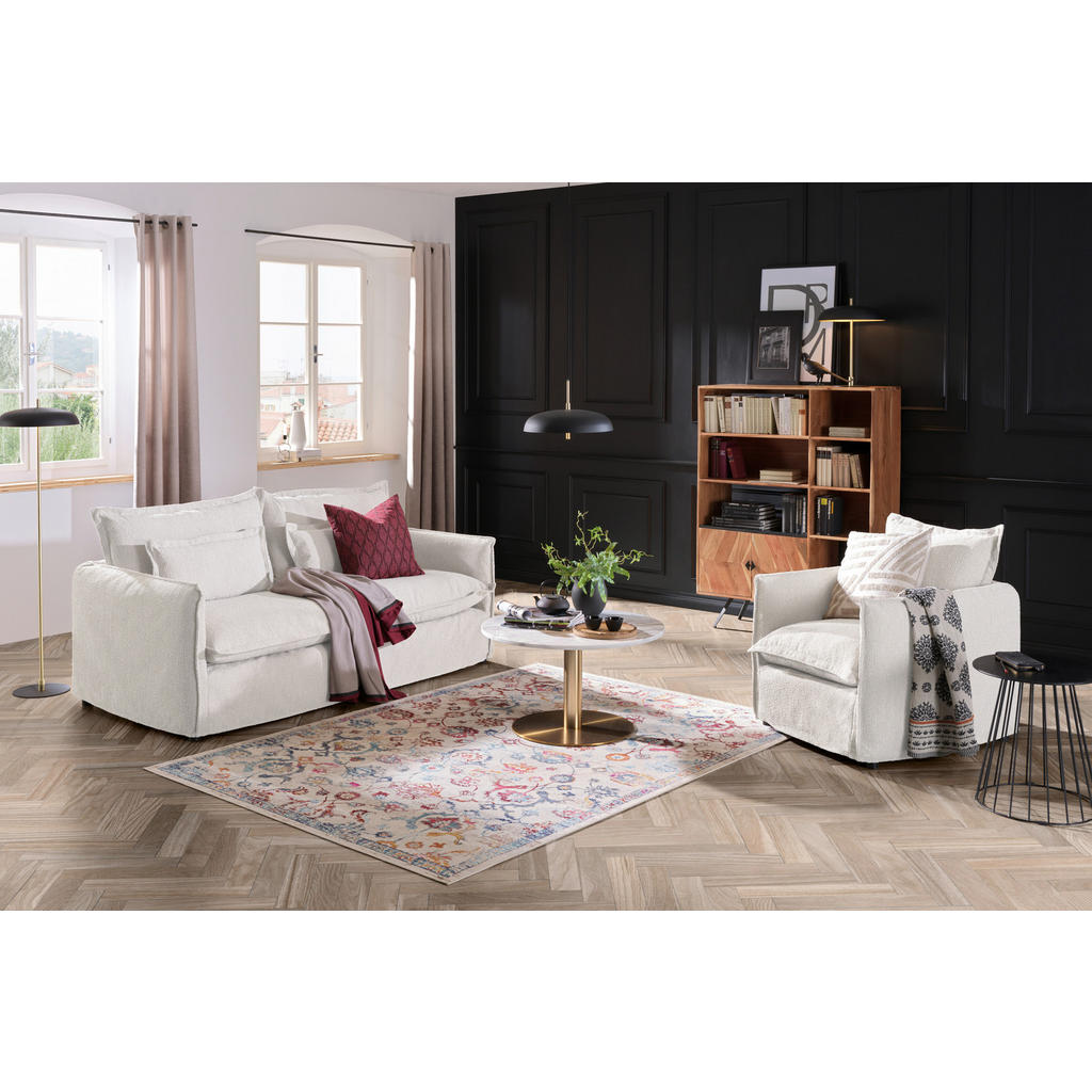 Thumbnail - Livetastic Hussen-Sofa, Weiß, Textil, 2-Sitzer, Füllung: Schaumstoff, Polyester,Polyester, 195x82x98 cm, Made in EU, Rüc...