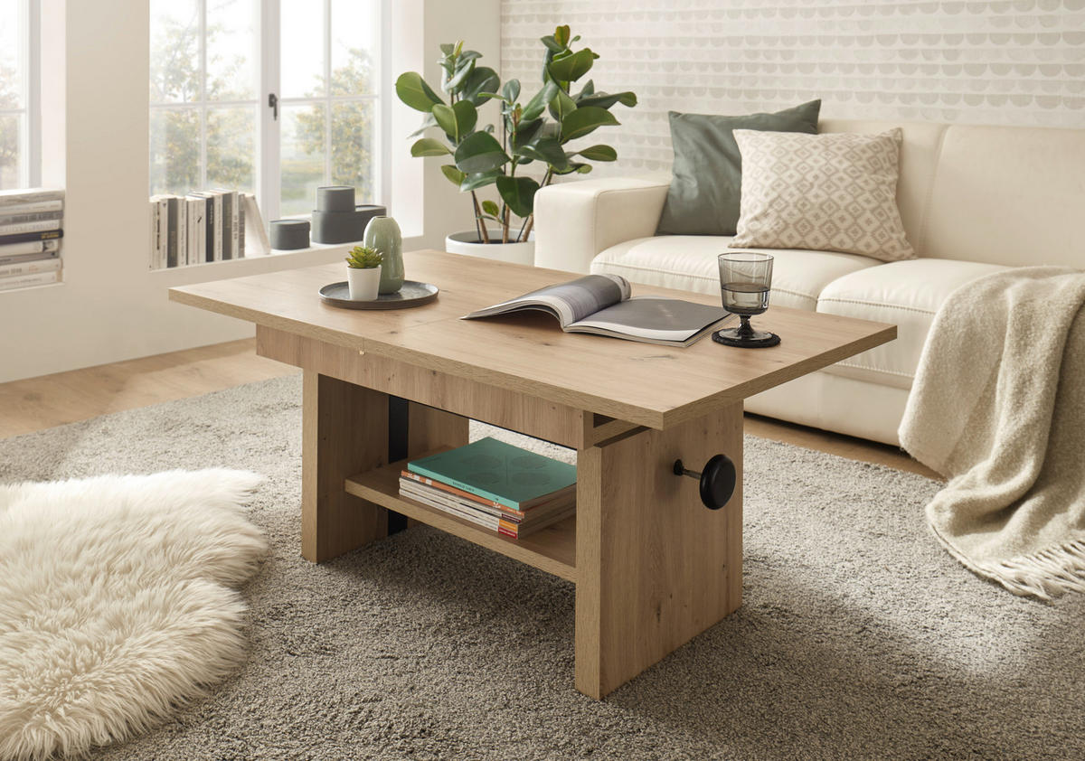 COUCHTISCH Eiche Artisan  - Eiche Artisan, Design, Holzwerkstoff (110-150/48-63/65cm) - MID.YOU