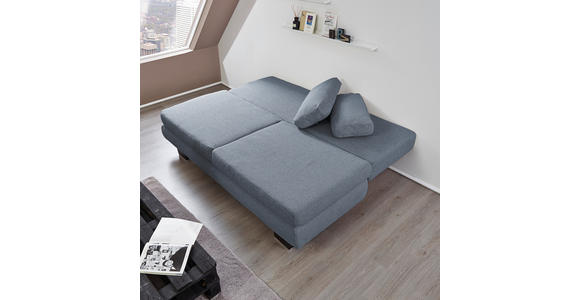 SCHLAFSOFA Macy in Blau, Grau  - Wengefarben/Blau, Design, Holz/Textil (203/94/100cm) - Novel