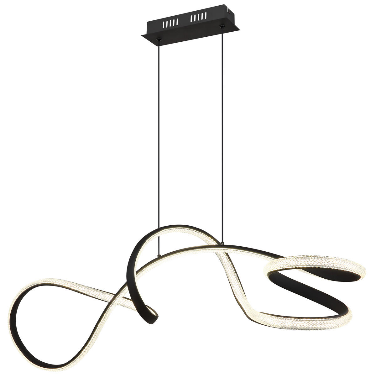 LED-HÄNGELEUCHTE 108/33/120 cm    - Klar/Schwarz, Design, Kunststoff/Metall (108/33/120cm) - Globo