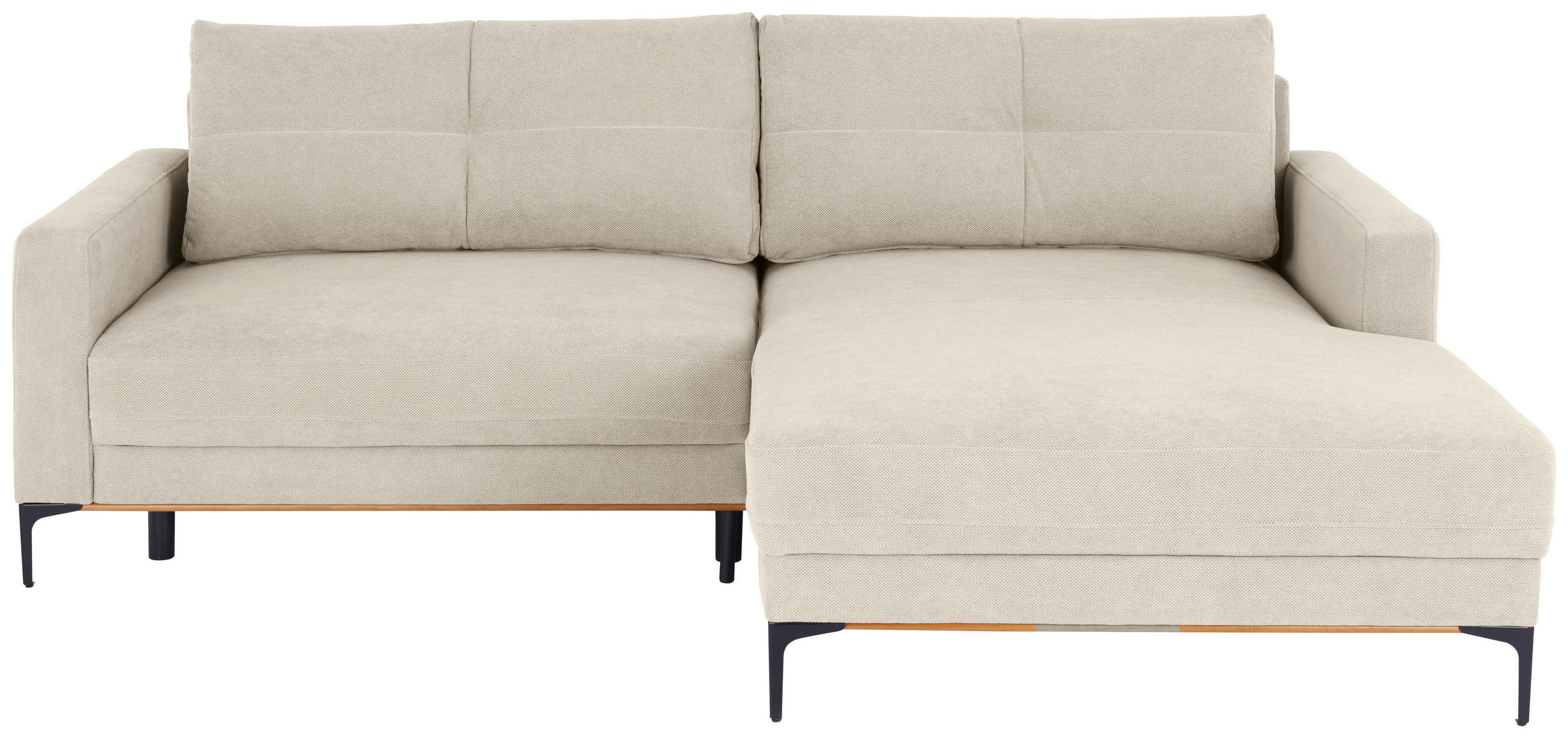 ECKSOFA Sahara  - Schwarz/Sahara, MODERN, Textil/Metall (238/162cm) - Ondega