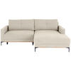 ECKSOFA in Sahara  - Schwarz/Sahara, Modern, Textil/Metall (238/162cm) - Ondega