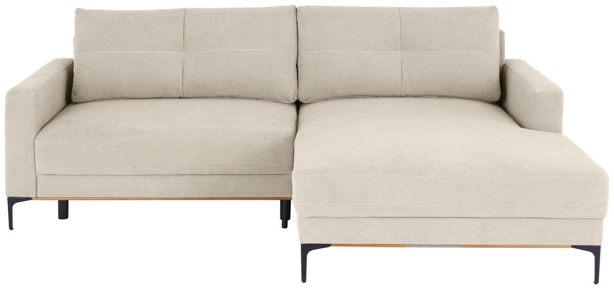 ECKSOFA in Sahara  - Schwarz/Sahara, Modern, Textil/Metall (238/162cm) - Ondega