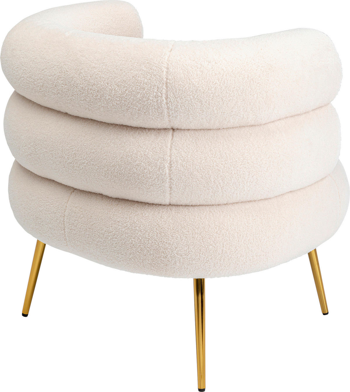 COCKTAILSESSEL - Goldfarben/Creme, Textil/Metall (74/77/73cm) - Kare-Design