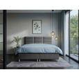 BOXBETT 160/200 cm,  in Anthrazit, Matratze, Bettkasten, Topper, H2 = mittel  - Chromfarben/Anthrazit, KONVENTIONELL, Textil/Metall (160/200cm) - Carryhome