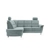 ECKSOFA in Chenille Blau  - Chromfarben/Blau, Konventionell, Textil/Metall (184/231cm) - Livetastic