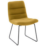 STUHL  in Cord Textil  - Gelb/Schwarz, Design, Textil/Metall (52/88/66cm) - Dieter Knoll