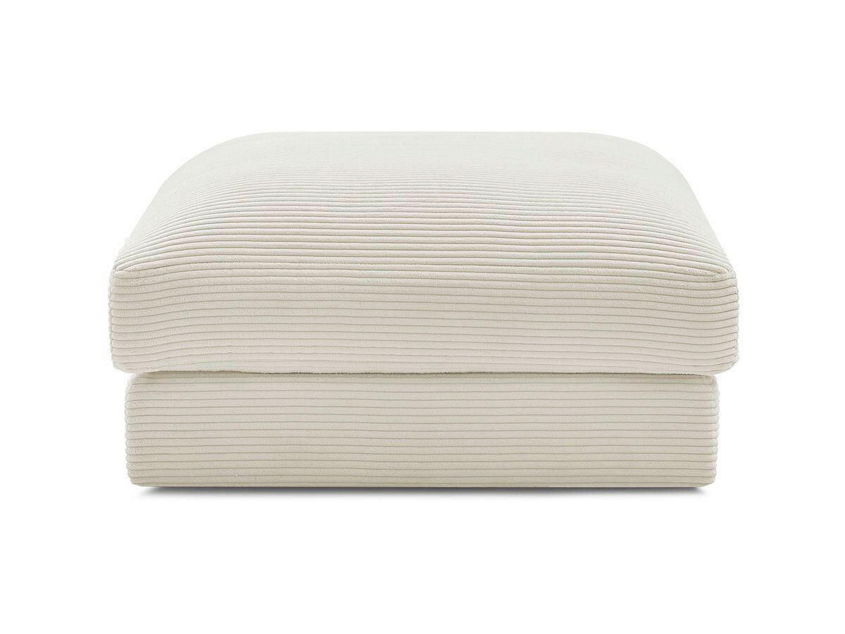 HOCKER LEONARD Cord Beige  - Beige/Schwarz, MODERN, Kunststoff/Textil (86/43/86cm)