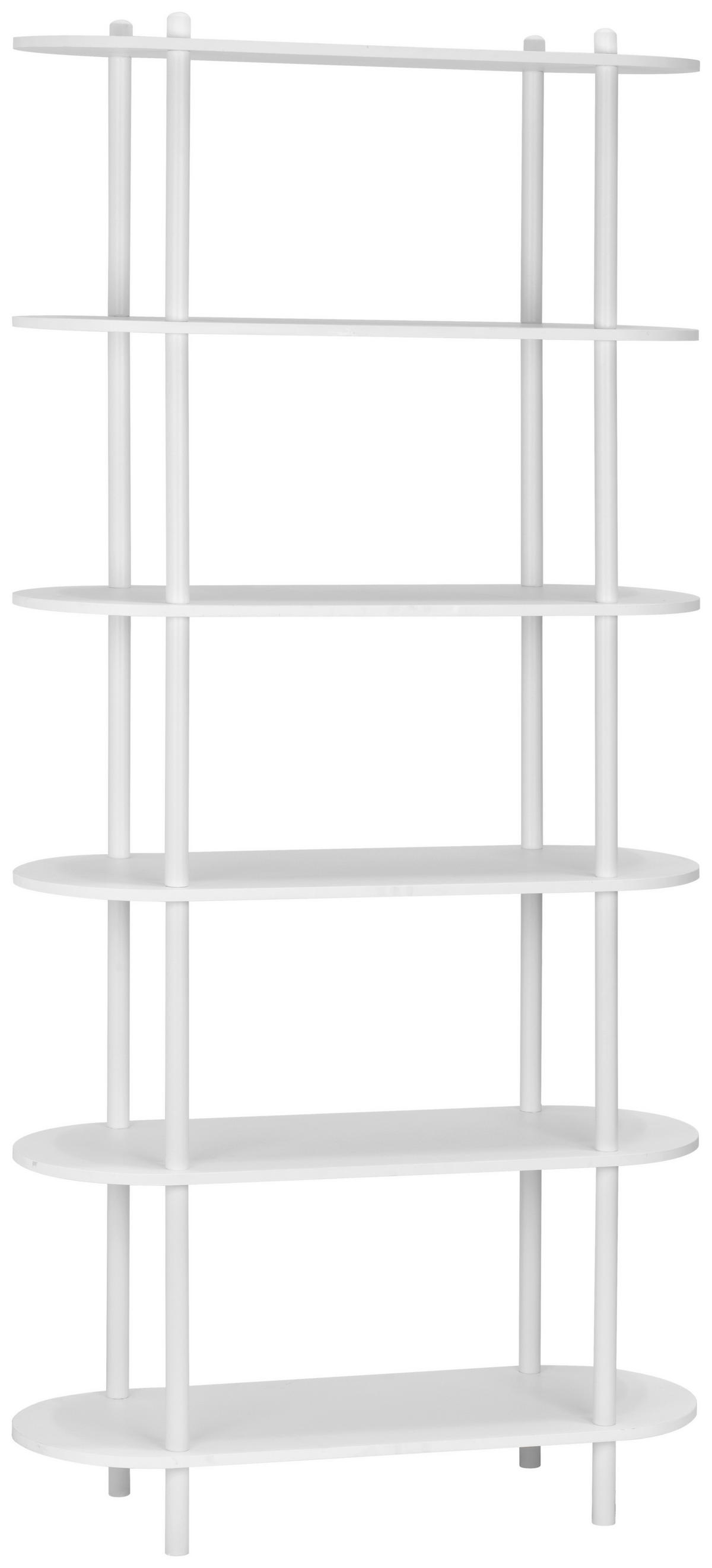 REGAL  90/160/30 cm Weiss  - Weiss, Modern, Holzwerkstoff/Metall (90/160/30cm) - PBJ