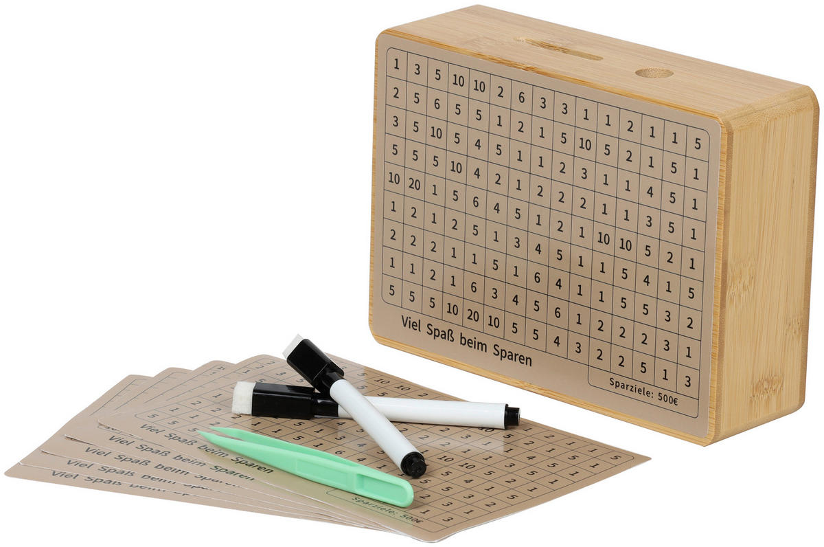 SPARDOSE - Naturfarben, Basics, Holz/Papier (14/19/5,67cm)