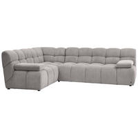 ECKSOFA Grau Cord Rücken echt  - Schwarz/Grau, KONVENTIONELL, Kunststoff/Textil (195/265cm) - Tom Tailor