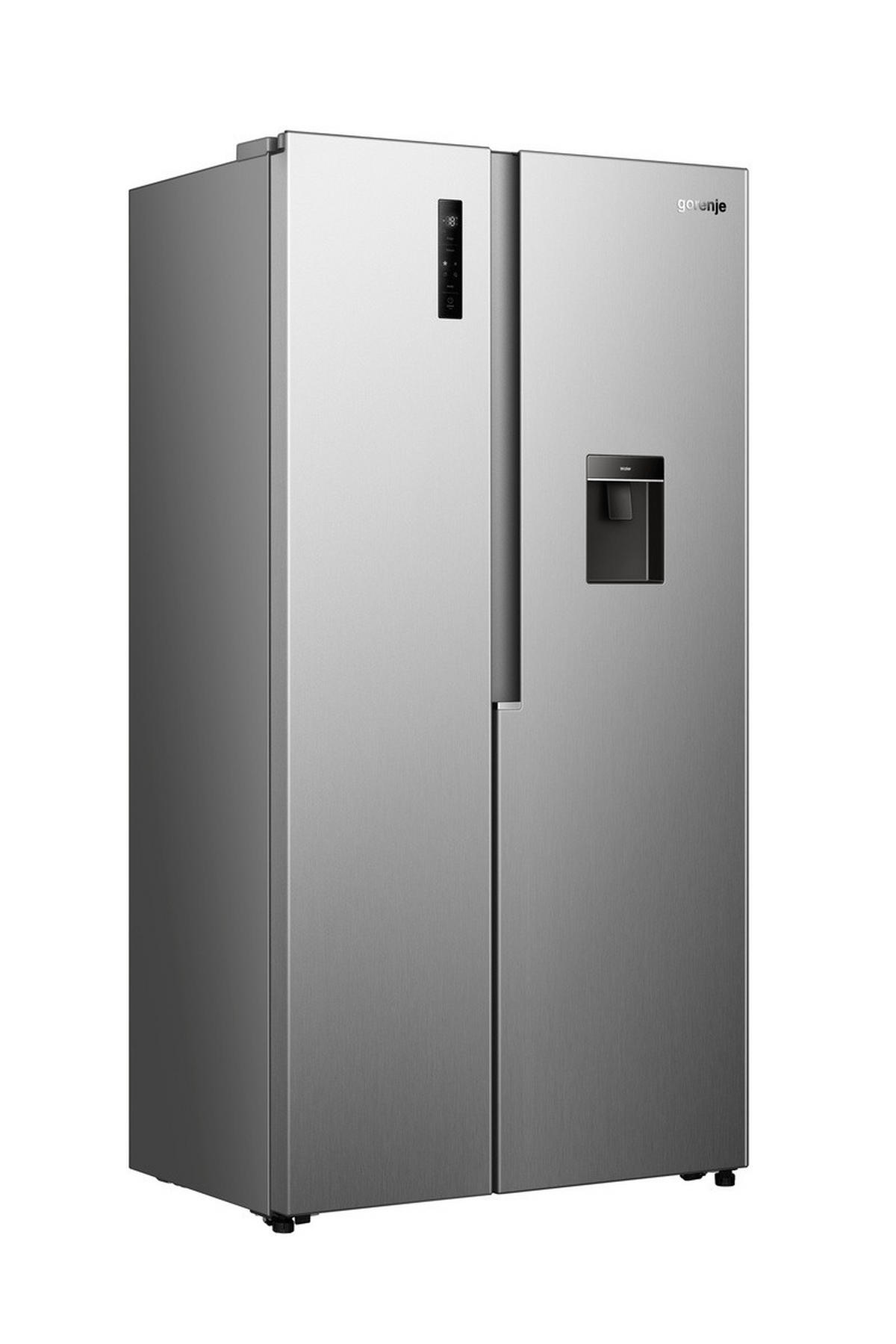 SIDE-BY-SIDE 97,5/188/67,9 cm NRS917E41XWD  - Edelstahlfarben, Metall (97,5/188/67,9cm) - Gorenje