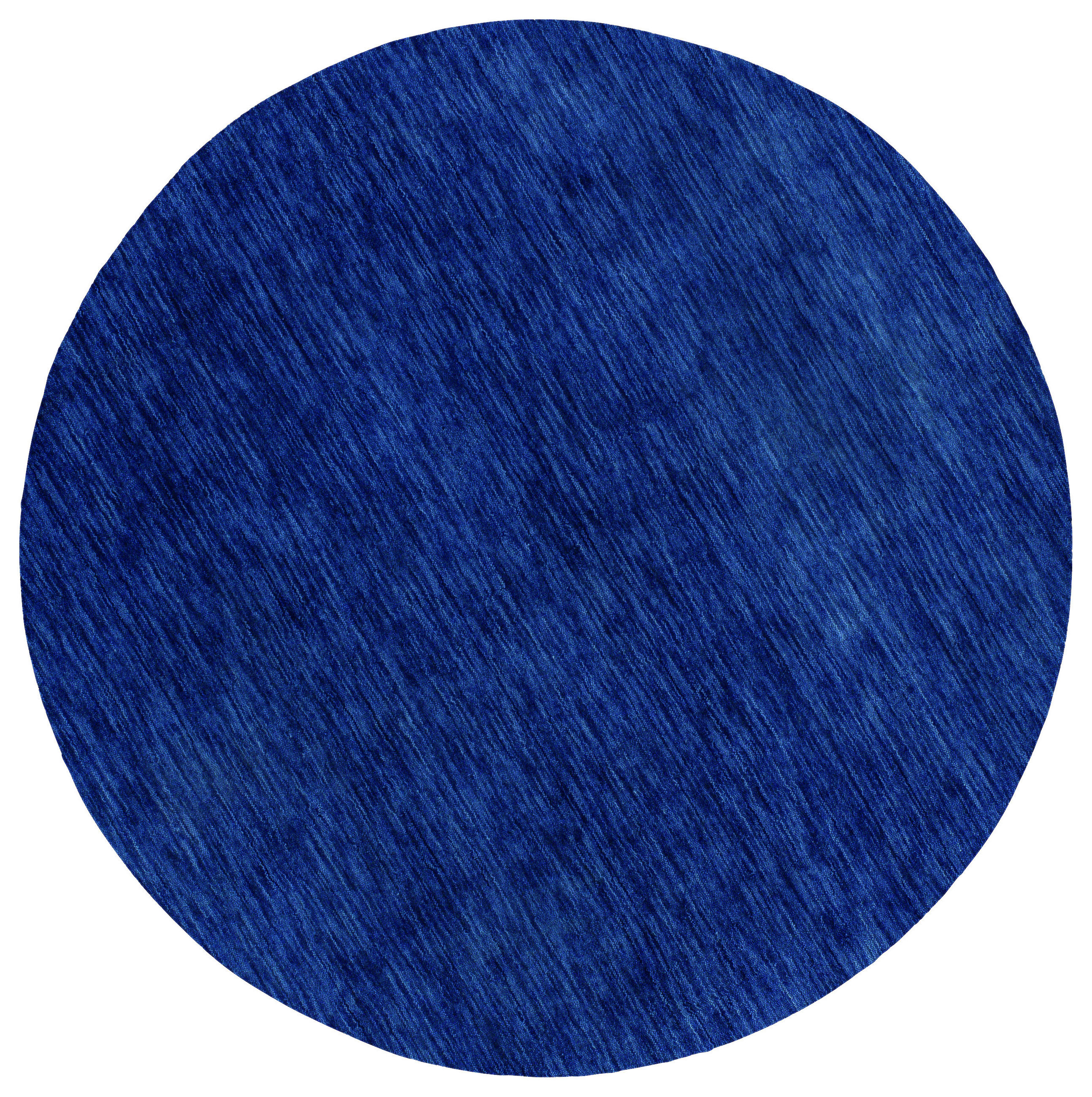 WOLLTEPPICH 150 cm Katalog 01/2021 Indien Blau, Hellblau, Dunkelblau - Blau/Dunkelblau, KONVENTIONELL, Textil (150cm) - Cazaris