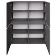 HIGHBOARD  99,4/119,4/39,8 cm  - Anthrazit/Schwarz, Design, Holzwerkstoff/Kunststoff (99,4/119,4/39,8cm) - Xora