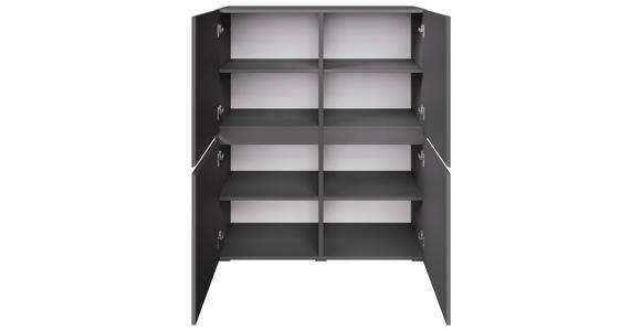 HIGHBOARD  99,4/119,4/39,8 cm  - Anthrazit/Schwarz, Design, Holzwerkstoff/Kunststoff (99,4/119,4/39,8cm) - Xora