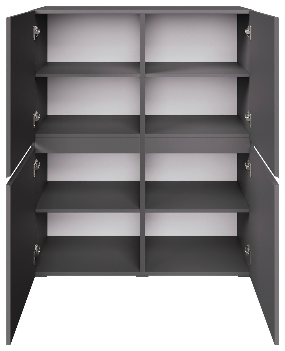 HIGHBOARD  99,4/119,4/39,8 cm  - Anthrazit/Schwarz, Design, Holzwerkstoff/Kunststoff (99,4/119,4/39,8cm) - Xora