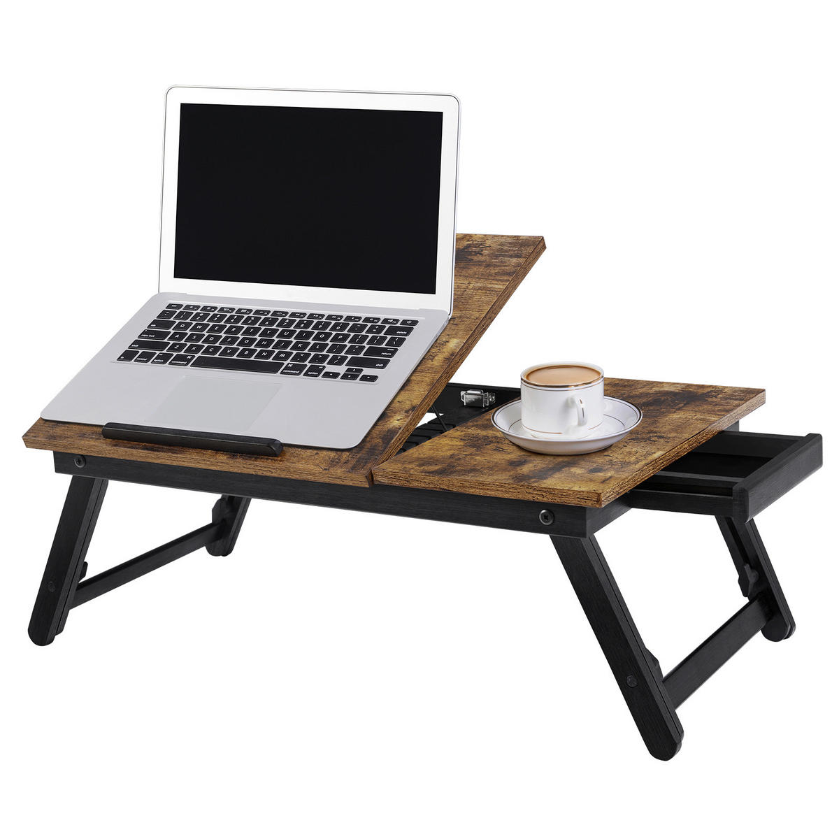 LAPTOPTISCH 55/35/21,5-30,8 cm Braun, Schwarz  - Schwarz/Braun, Basics, Holzwerkstoff (55/35/21,5-30,8cm) - Boxxx