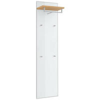 GARDEROBENPANEEL  in 42/170/27 cm  - Weiss/Eichefarben, Design, Glas/Holzwerkstoff (42/170/27cm)