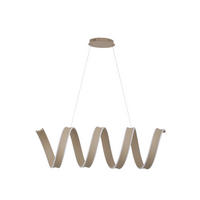 LED-HÄNGELEUCHTE Makarsa 120/38/150 cm   - Hellbraun, Design, Kunststoff/Metall (120/38/150cm) - Dieter Knoll