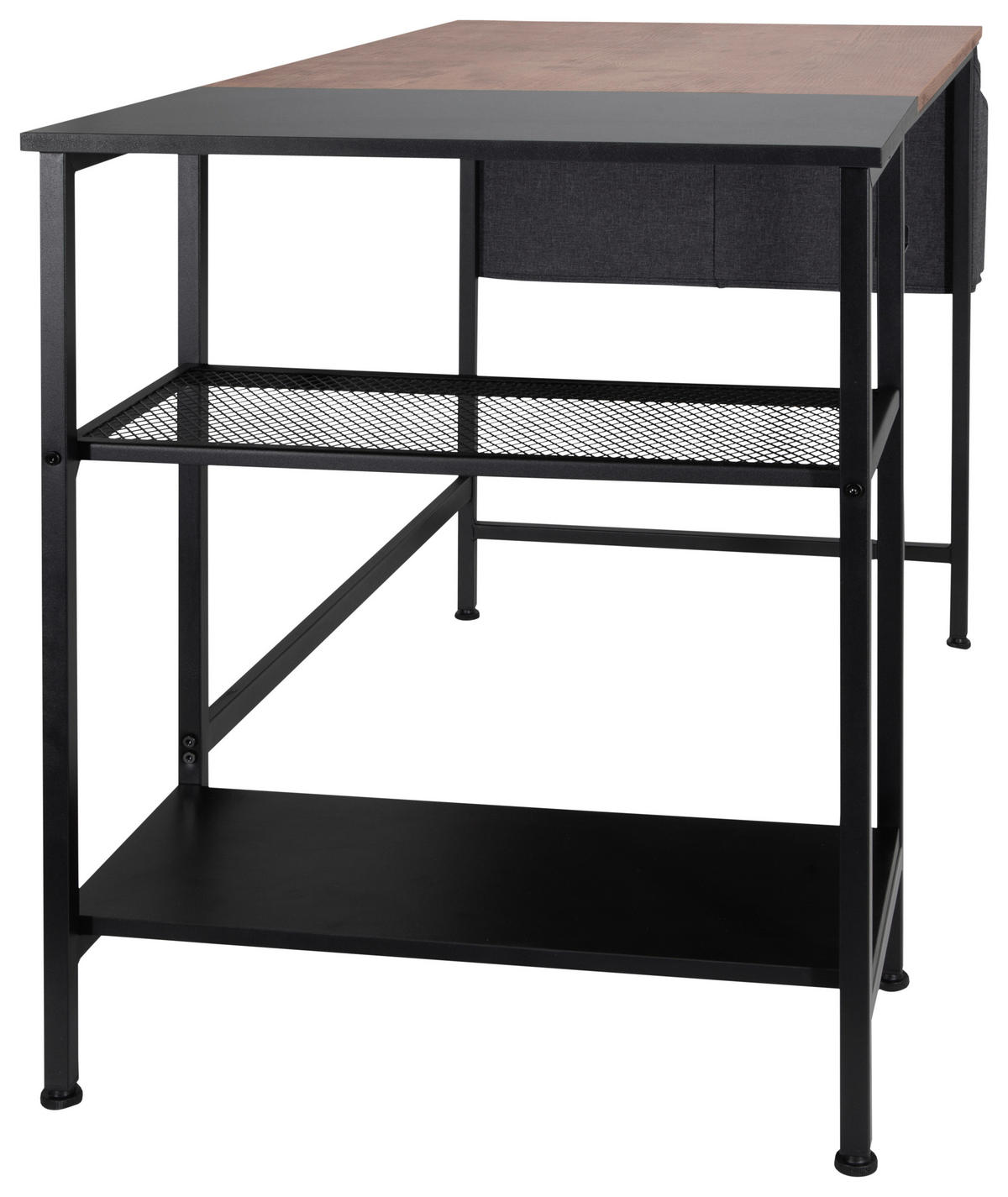 PSACÍ STŮL, hnědá, černá, 120/60/76 cm - černá/hnědá, Basics, kov/kompozitní dřevo (120/60/76cm) - MID.YOU
