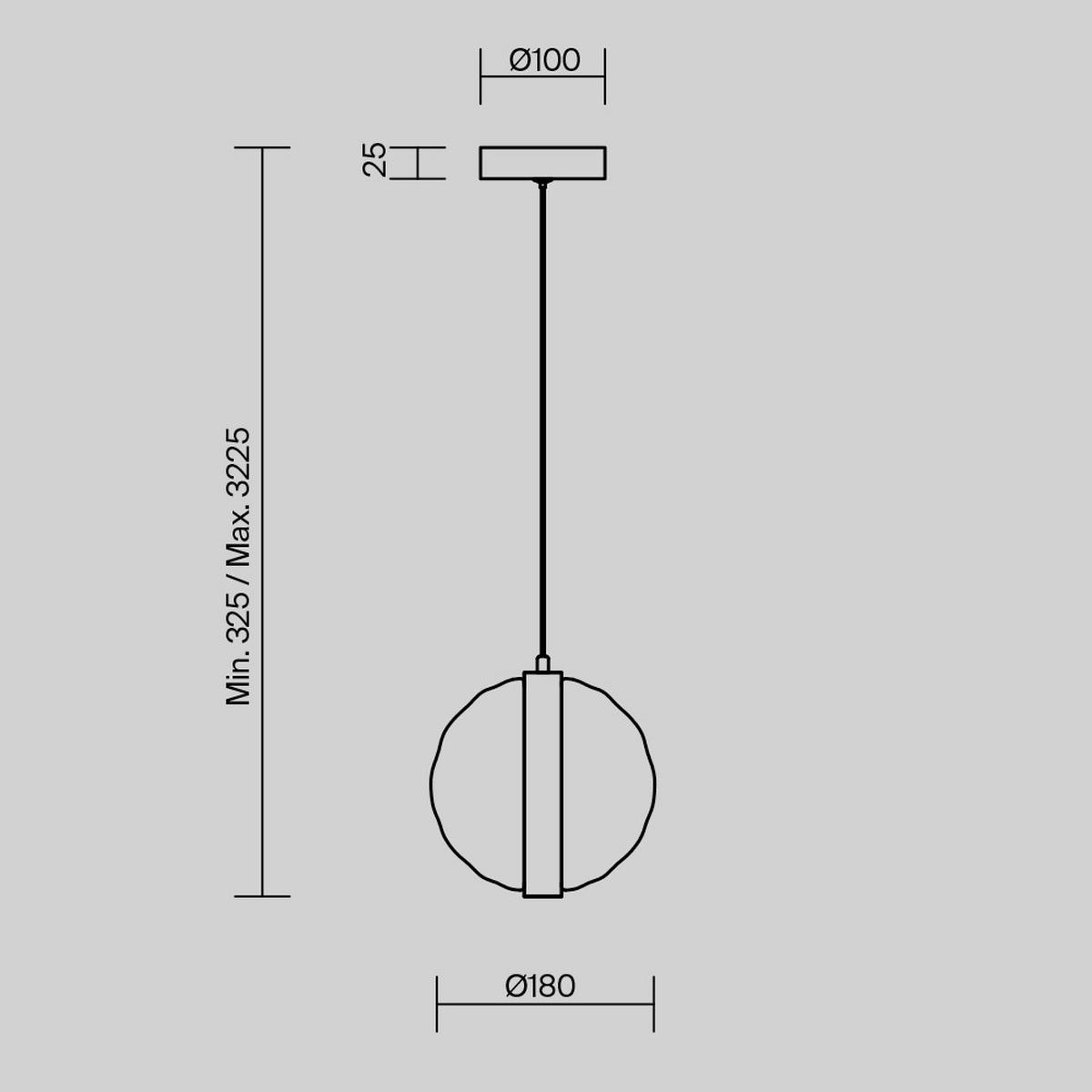 PENDELLAMPA Misterio 18/319 cm  - svart, Design, metall (18/319cm) - MAYTONI
