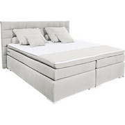 BOXSPRINGBETT 180 cm x 200 cm in Holzwerkstoff, Textil Silberfarben - Silberfarben, Design, Holzwerkstoff/Textil (180/200cm) - Carryhome