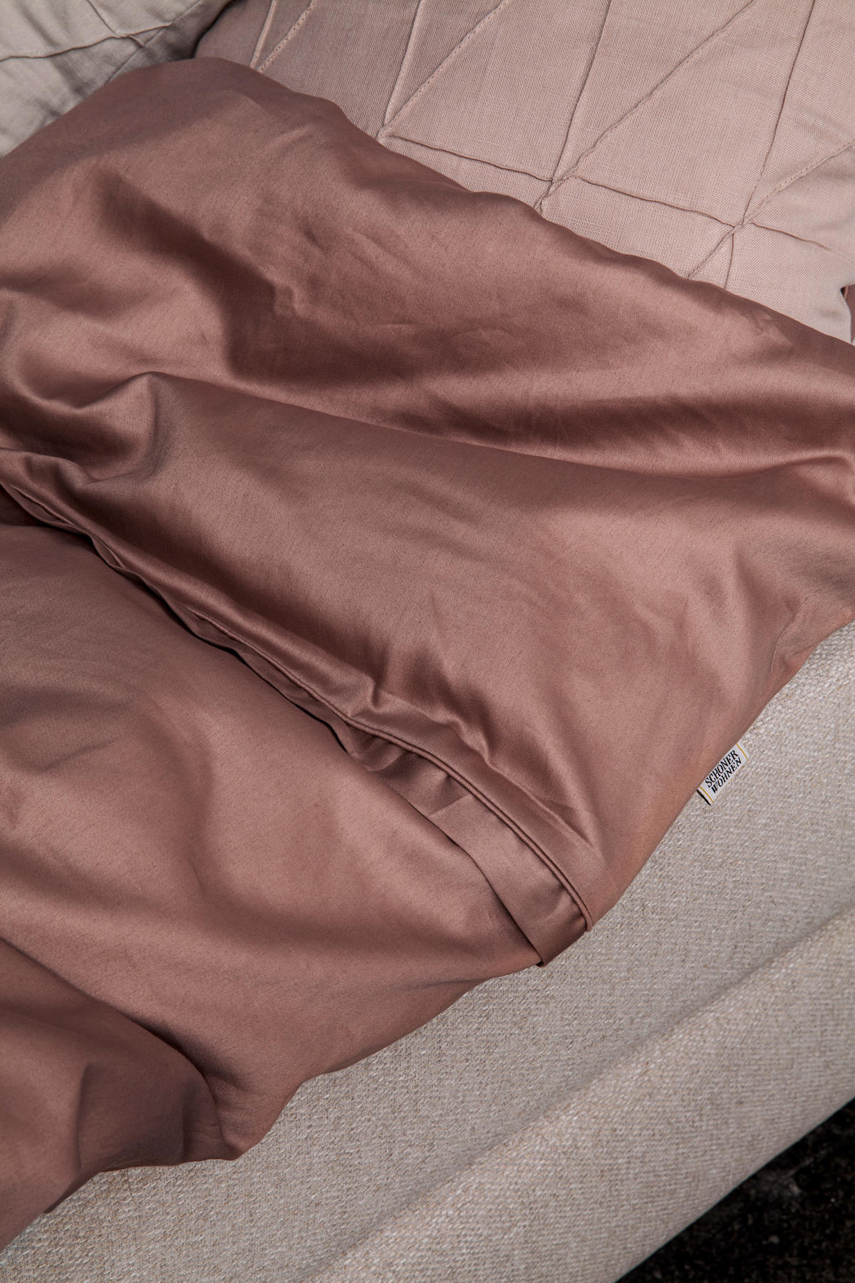 OBOUSTRANNÉ POVLEČENÍ, satén, růžová, starorůžová, 135/200 cm - starorůžová/růžová, Basics, textil (135/200cm) - Schöner Wohnen