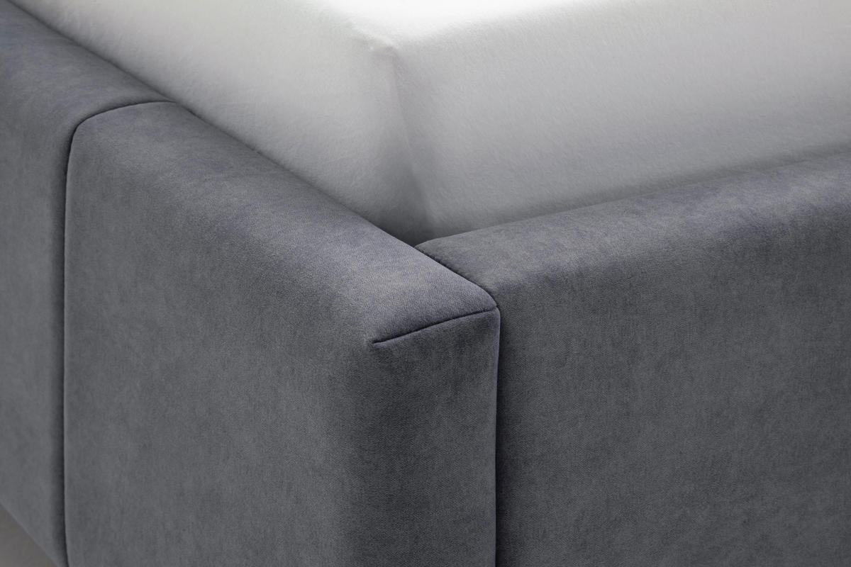 POLSTERBETT 160/200 cm  in Anthrazit  - Birkefarben/Anthrazit, Konventionell, Holz/Textil (160/200cm) - Boxxx