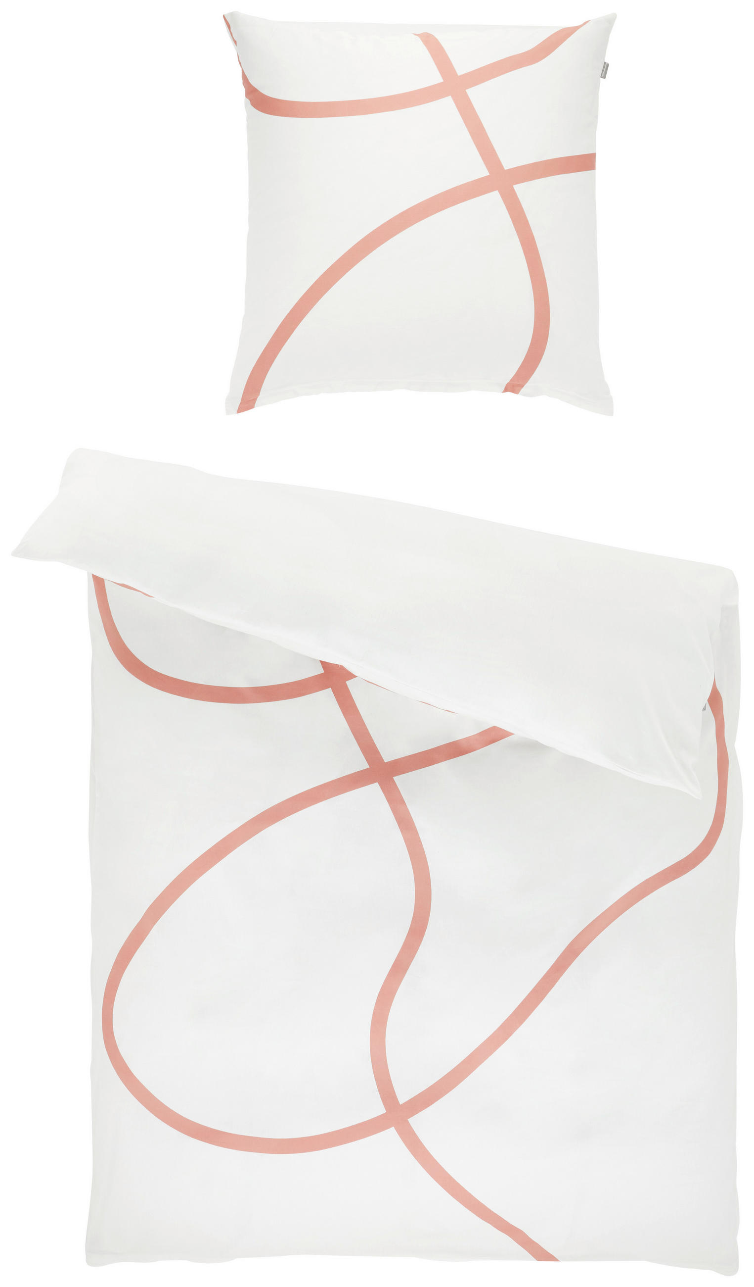 WENDEBETTWÄSCHE 135/200 cm JustB! by Bettina Zimmermann Satin  - Terracotta/Creme, Design, Textil (135/200cm) - Musterring