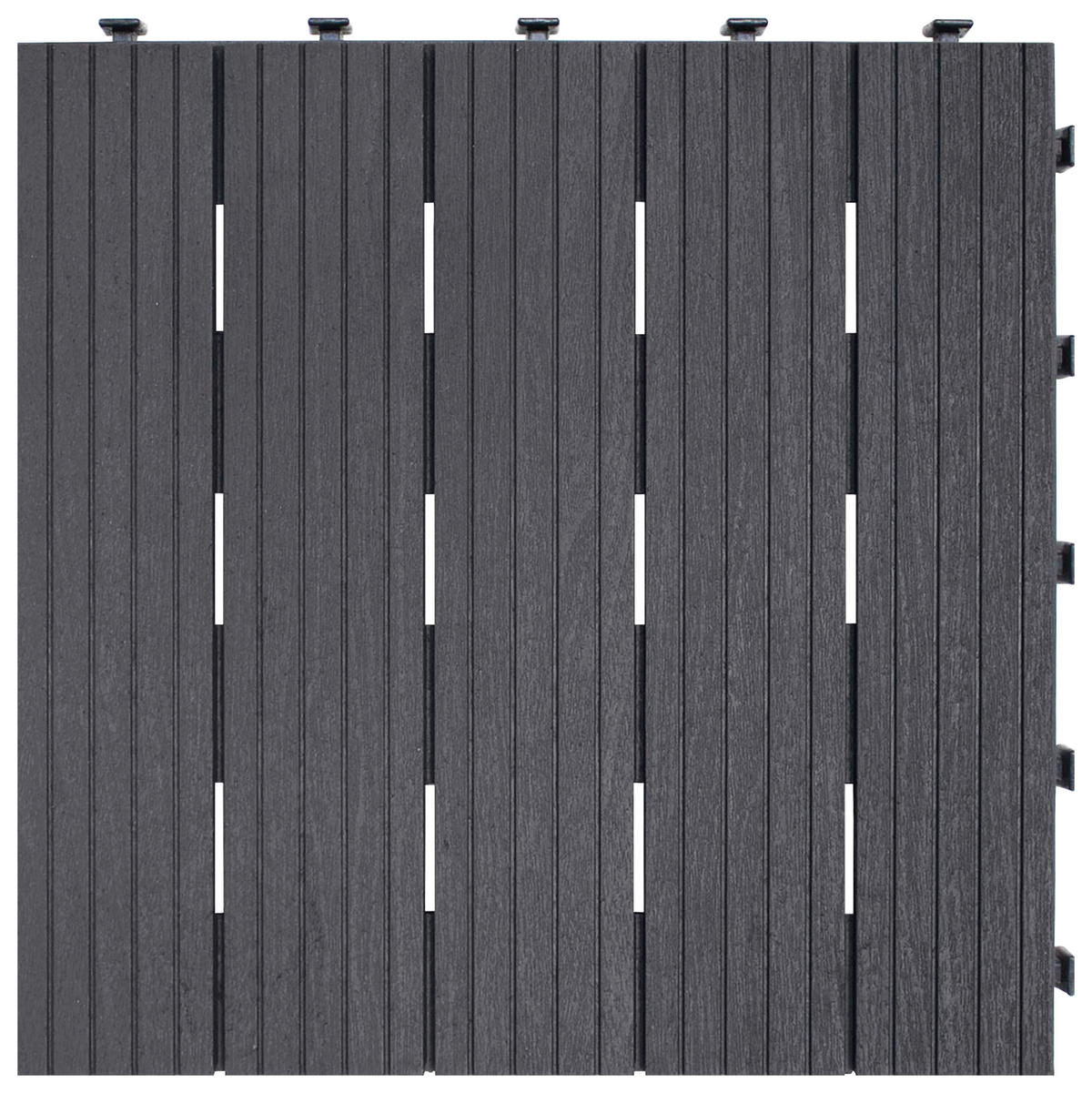 TERRASSENFLIESE 30X30CM 6-ER SET  - Edelstahlfarben, MODERN, Kunststoff (31,5/31,5/9cm)