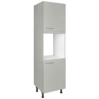 GERÄTEUMBAUSCHRANK 60/216,6/58 cm  Grau  - Edelstahlfarben/Grau, Modern, Holzwerkstoff/Metall (60/216,6/58cm) - Nobilia