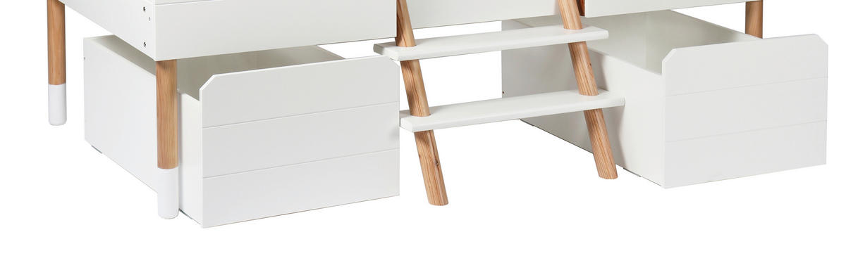 BETTSCHUBKASTEN Weiß  - Weiß, Design, Holzwerkstoff (58/40/90cm) - Livetastic