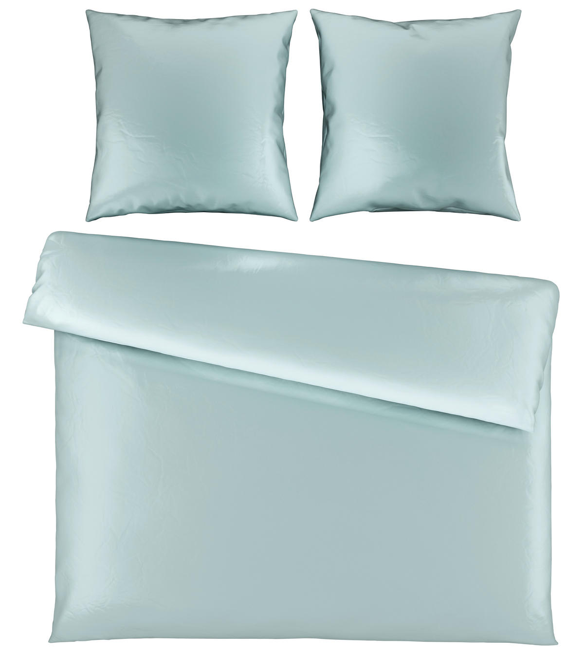 BETTWÄSCHE Satin 200/200 cm  - Pastellblau, Basics, Textil (200/200cm) - Bio:Vio