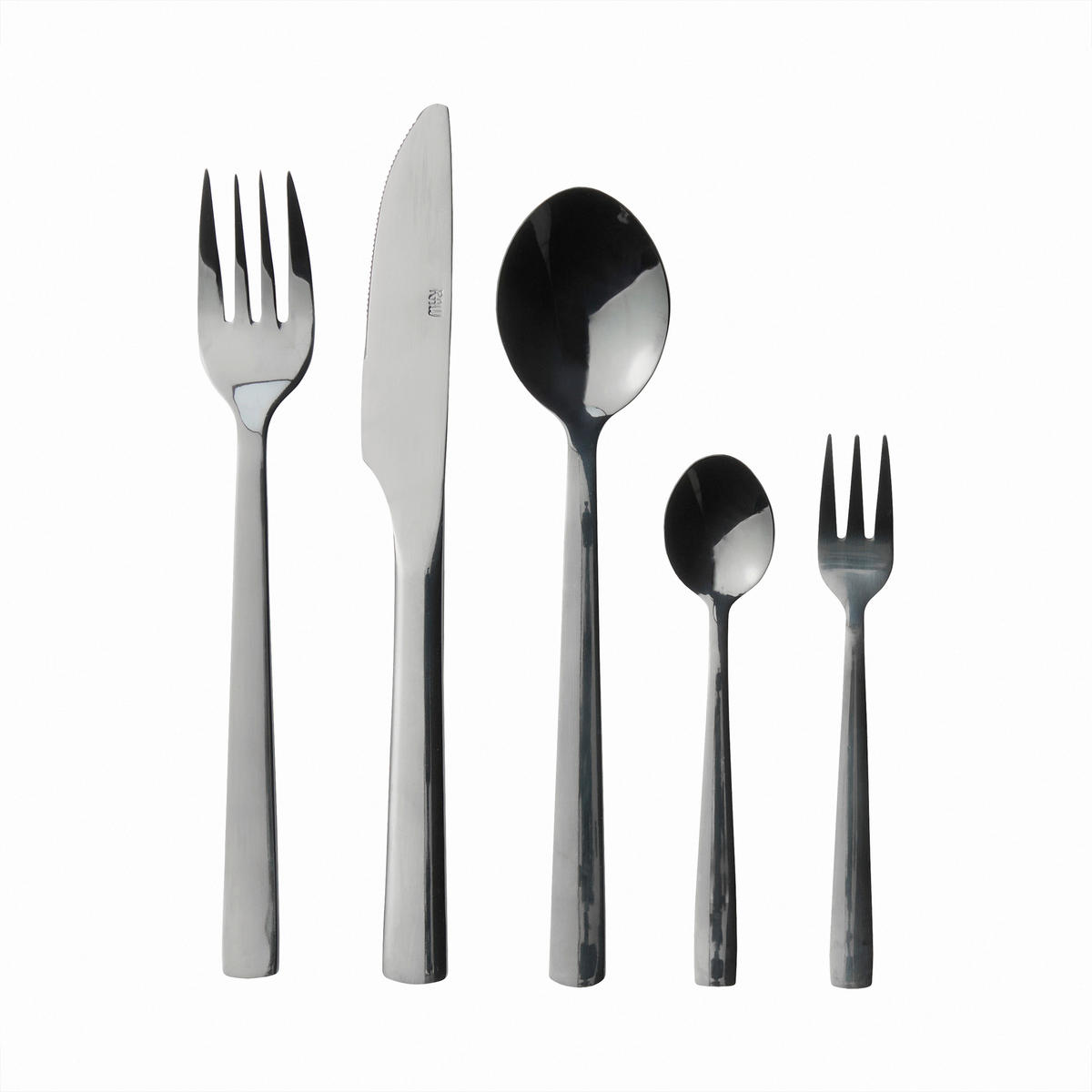 BESTECKSET RAW 60-teilig Edelstahl  - Schwarz, Basics, Metall (35,9/25,2/7,2cm) - Aida