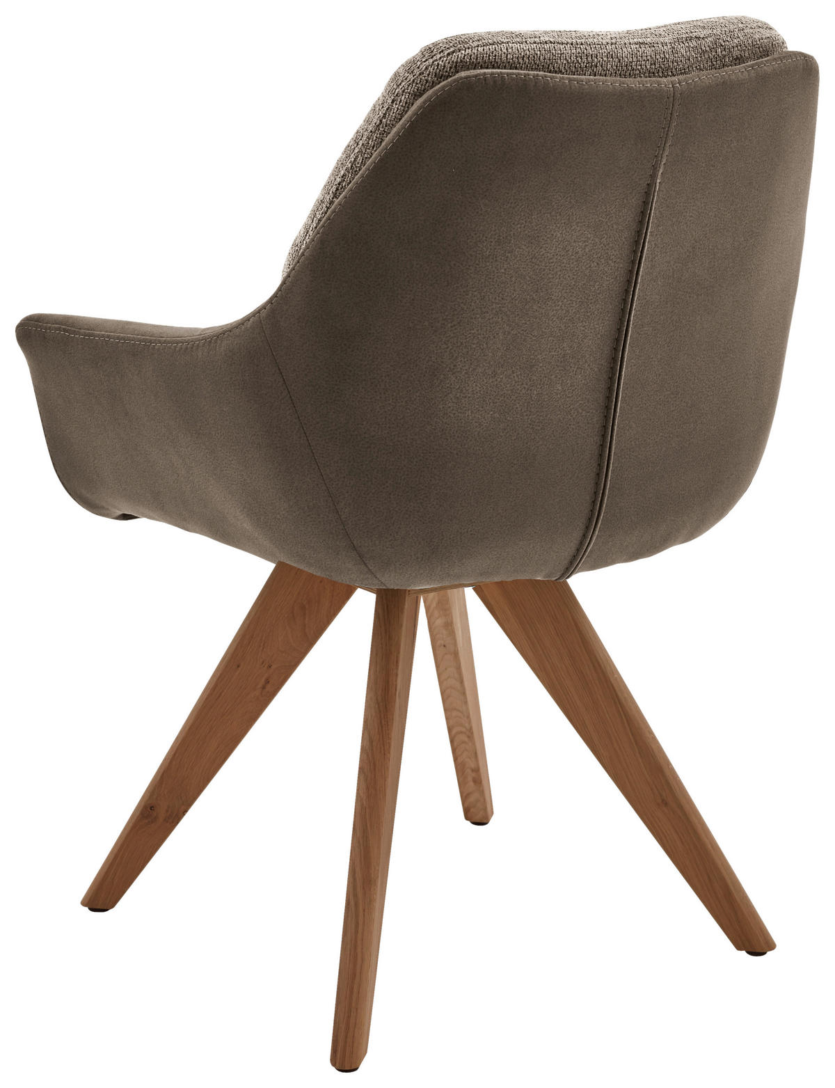 ARMLEHNSTUHL  in Webstoff, Mikrofaser  - Taupe/Wildeiche, Design, Holz/Textil (62/83,5/65cm) - Valnatura