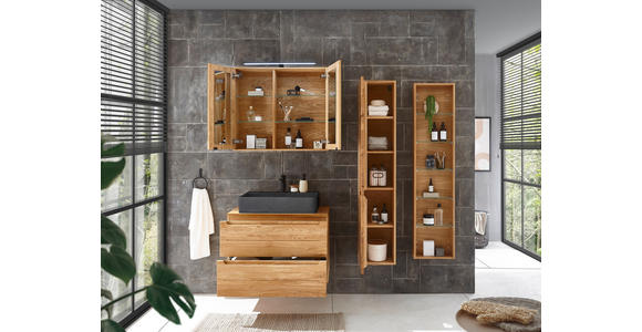 WASCHBECKEN 62/13/42 cm  - Schwarz, Basics, Stein (62/13/42cm) - Linea Natura