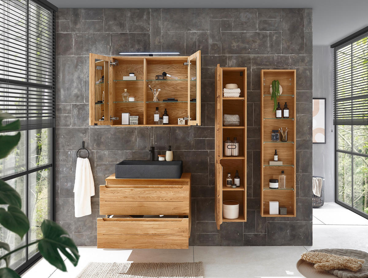 LAVOAR 62/13/42 cm  - negru, Basics, piatră (62/13/42cm) - Linea Natura