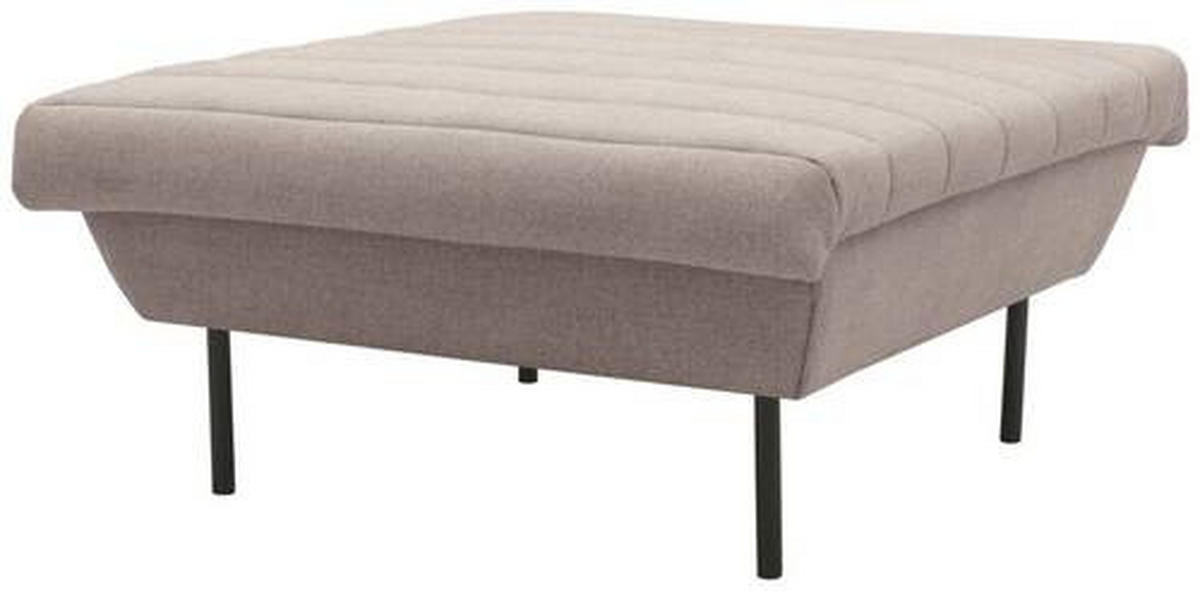 HOCKER Braun, Beige  - Beige/Schwarz, Design, Textil/Metall (90/45/105cm) - LOOKS by W.Joop
