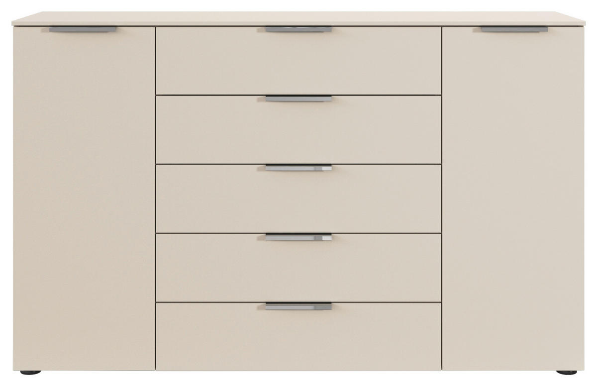 BYRÅ 160/100/42 cm  - kromfärg/champagne, Modern, metall/trämaterial (160/100/42cm) - Rauch Möbel
