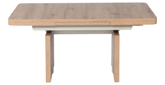 COUCHTISCH rechteckig Silberfarben, Wildeiche 110-150/68/53-72 cm  - Wildeiche/Silberfarben, Design, Holzwerkstoff (110-150/68/53-72cm) - Venda