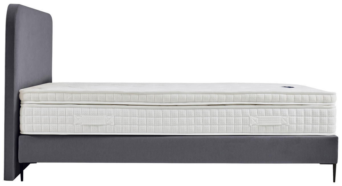 BOXSPRINGOVÁ POSTEĽ, 180/200 cm, sivá - čierna/sivá, Modern, kov/kompozitné drevo (180/200cm) - MID.YOU