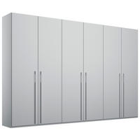 DREHTÜRENSCHRANK 301/235/60 cm,  in Grau, 6-türig  - Grau, Trend, Holzwerkstoff/Metall (301/235/60cm) - Novel