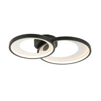 STROPNÍ LED SVÍTIDLO, 55/35/8,5 cm - černá/barvy stříbra, Design, kov/plast (55/35/8,5cm) - Novel