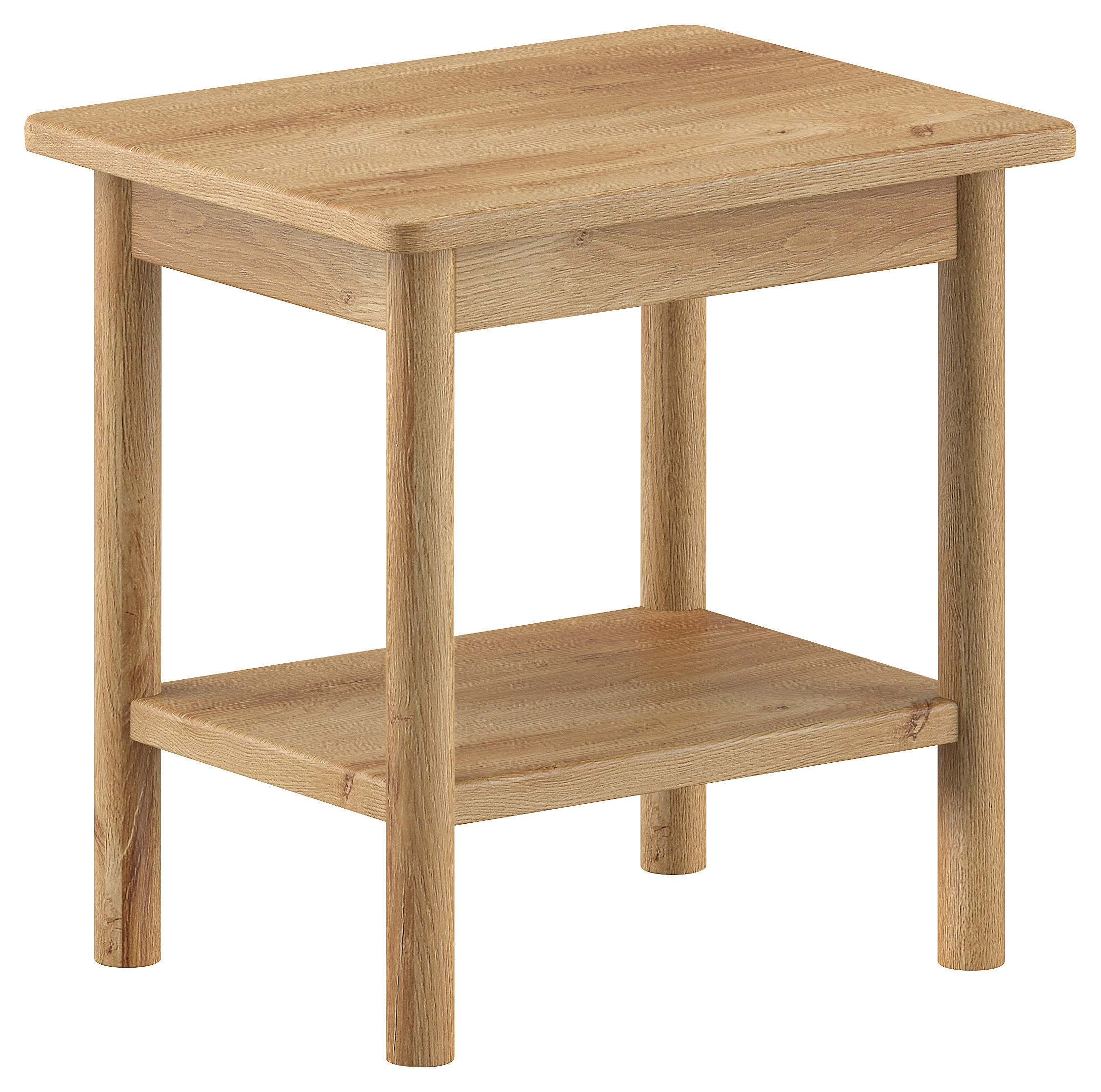 NACHTTISCH 50/50/40 cm in furniert, massiv Eiche Eichefarben - Eichefarben, MODERN, Holz/Holzwerkstoff (50/50/40cm) - MID.YOU