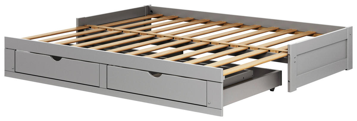 AUSZIEHBETT 200/100-230 cm Grau  - Naturfarben/Grau, Modern, Holz/Holzwerkstoff (200/100-230cm) - MID.YOU