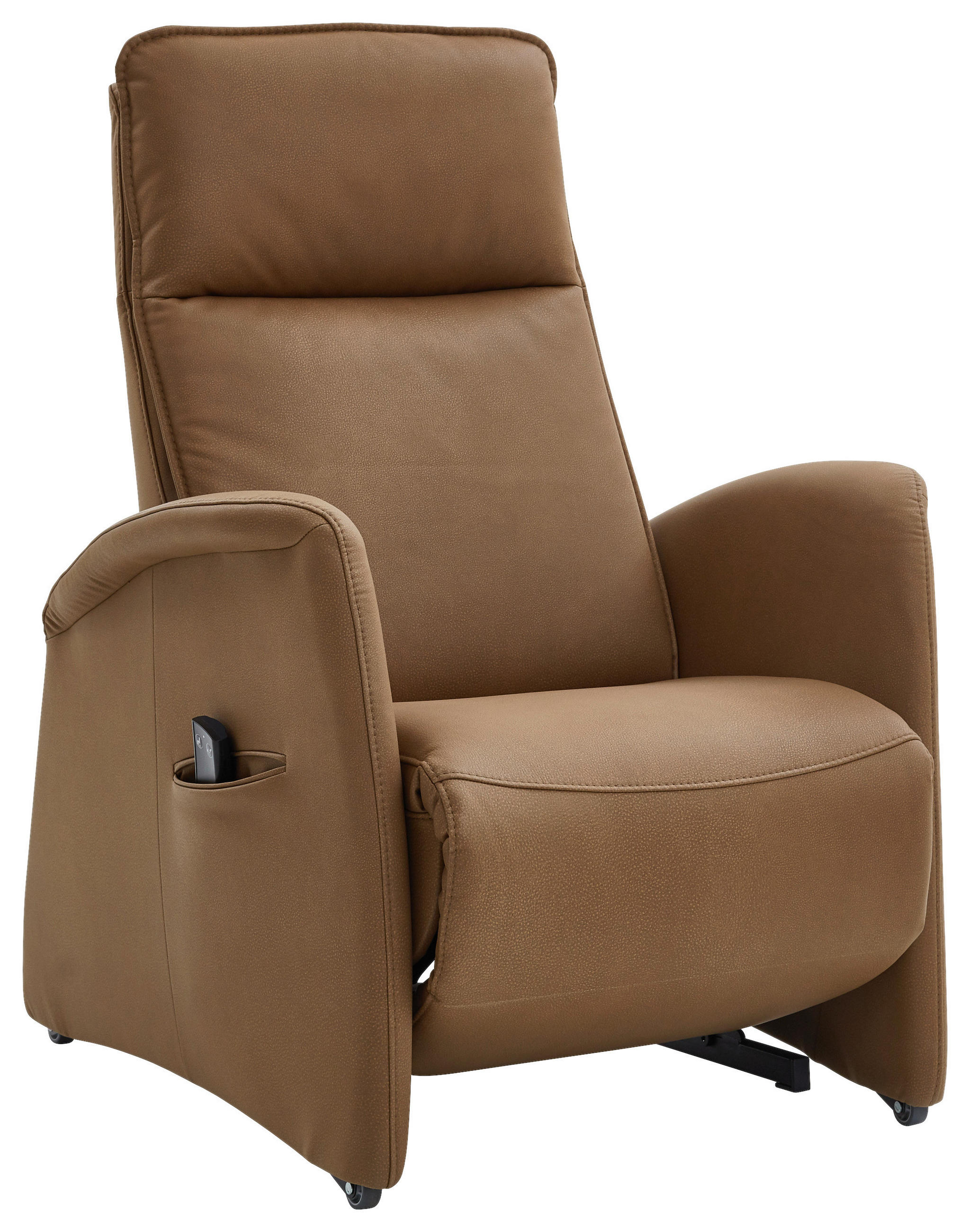 RELAXSESSEL Mikrofaser Aufstehhilfe    - Schwarz/Braun, KONVENTIONELL, Kunststoff/Textil (79/108/87-170cm) - Valdera